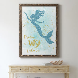 Dream Wish Believe - Premium Canvas Framed in Barnwood - Ready to Hang