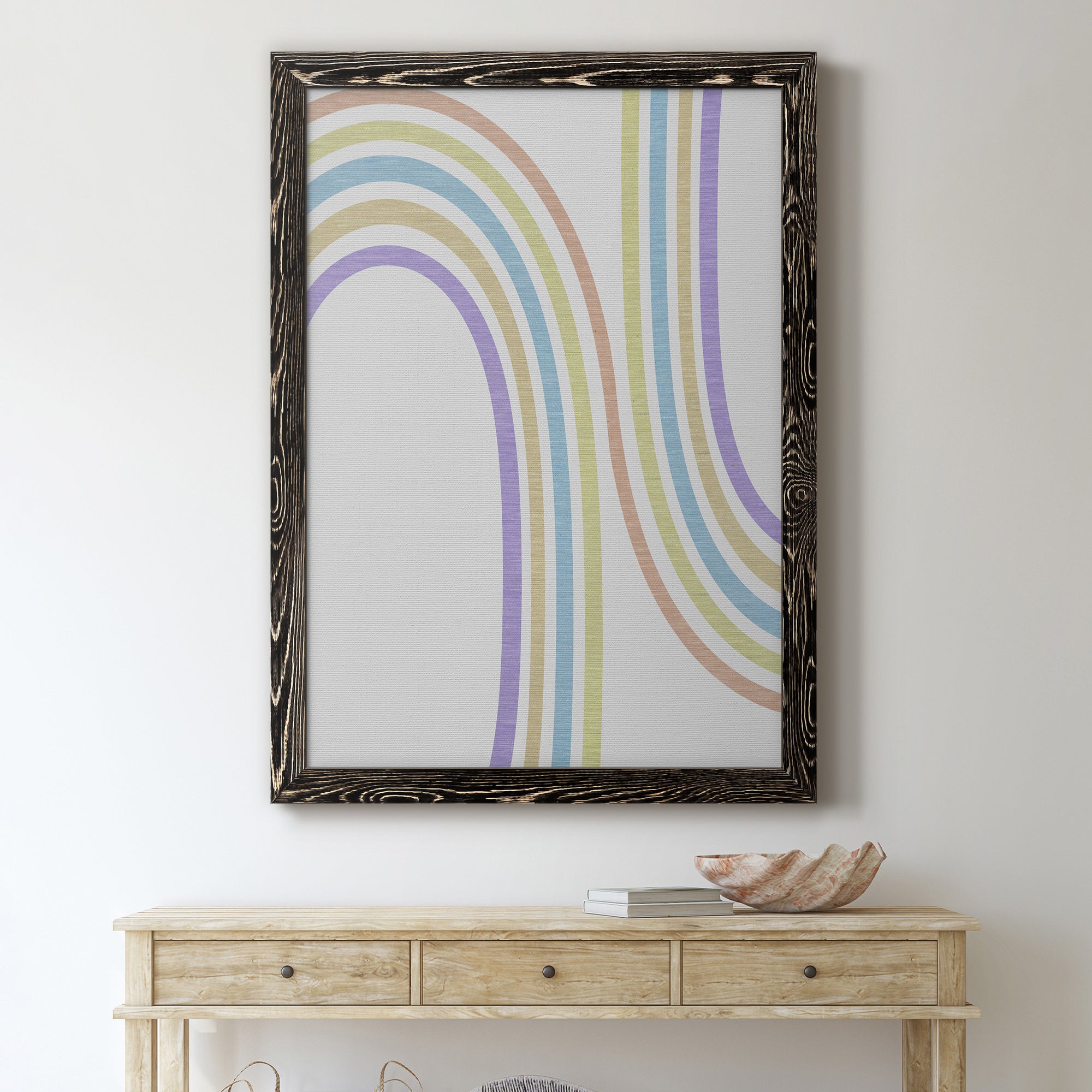 Tubular Abstract III - Premium Canvas Framed in Barnwood - Ready to Hang