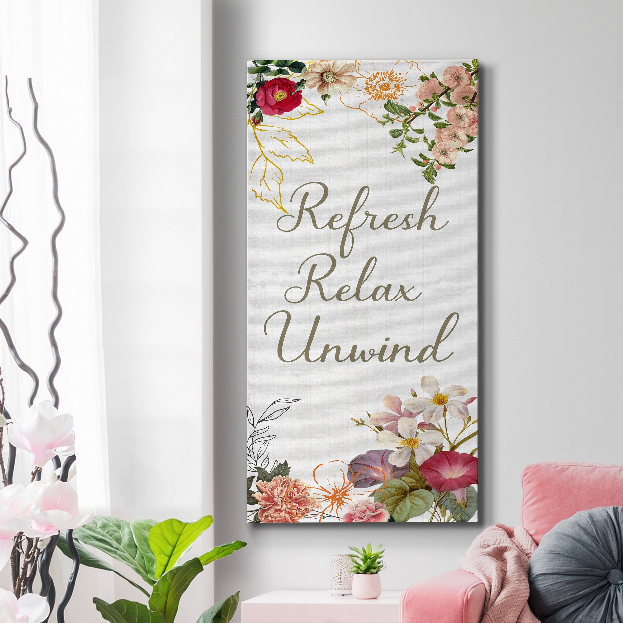 Refresh, Relax, Unwind - Premium Gallery Wrapped Canvas - Ready to Hang