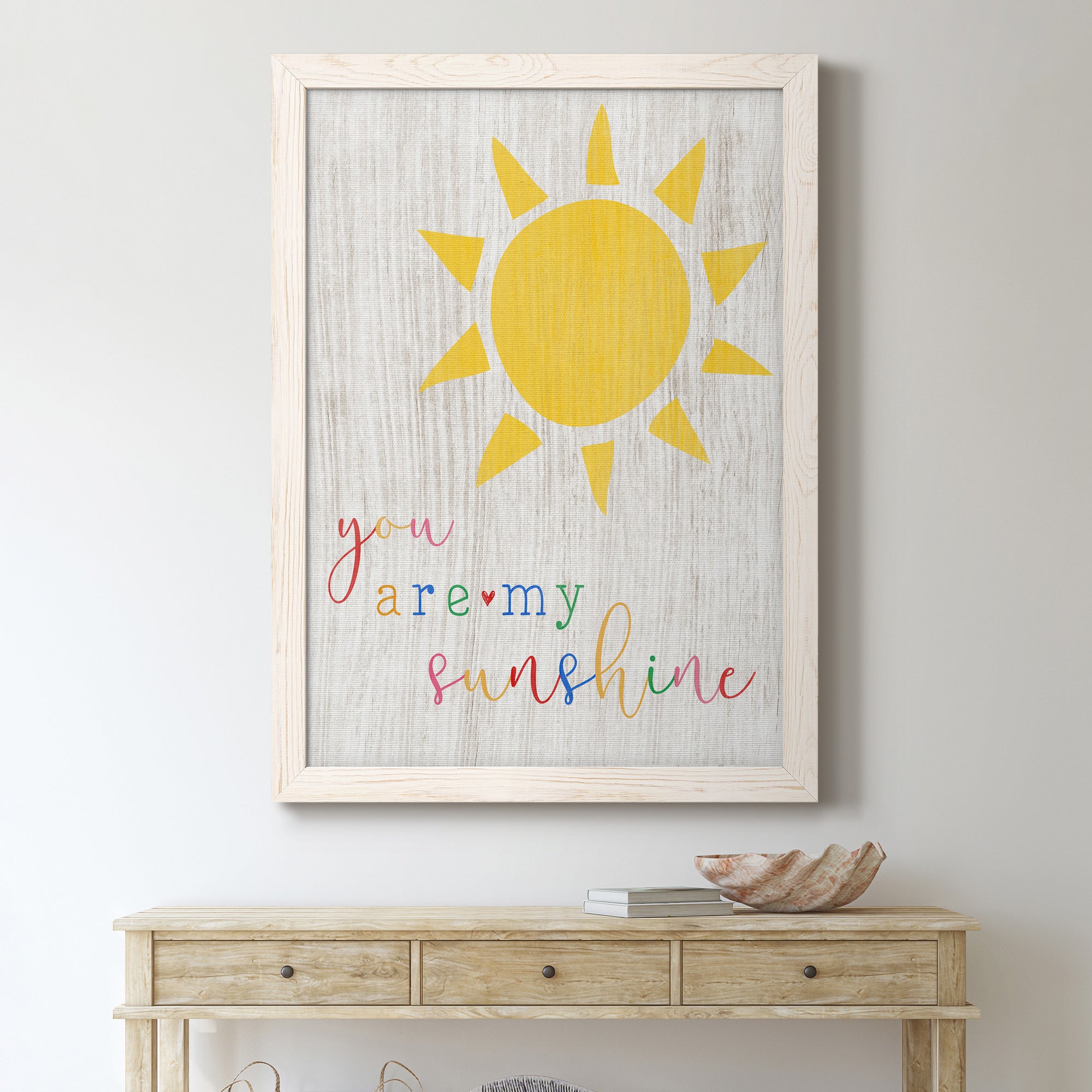 You are my Sunshine - Premium Canvas Framed in Barnwood - Ready to Hang