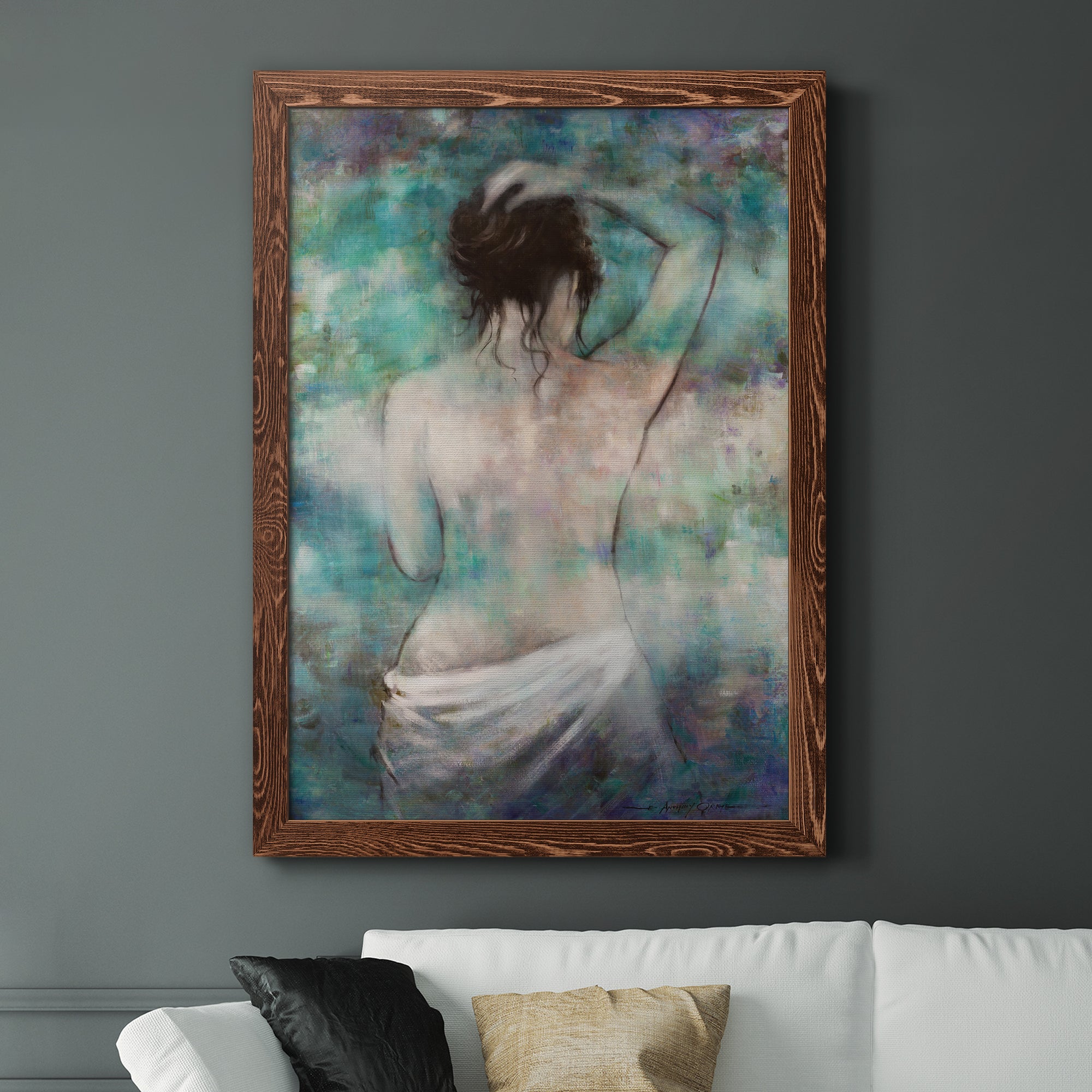 Morning Repose - Premium Canvas Framed in Barnwood - Ready to Hang