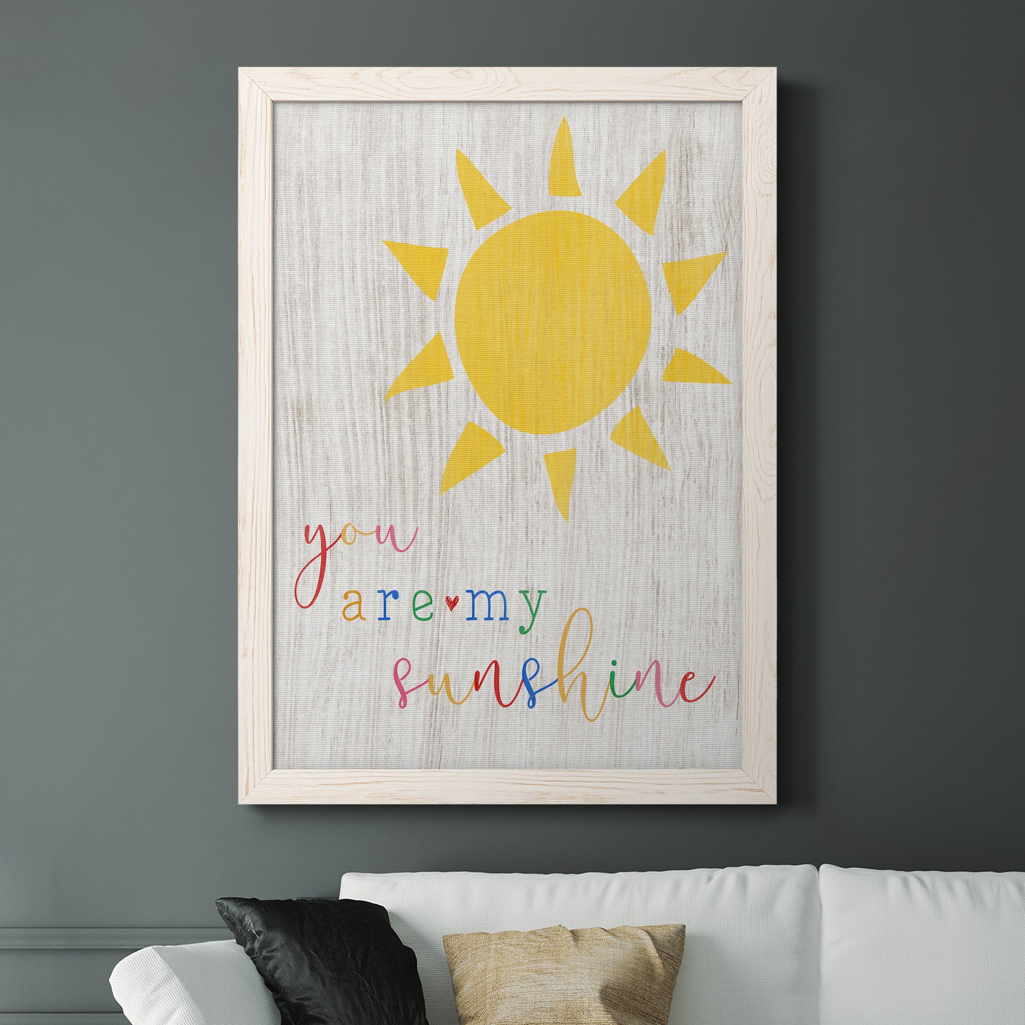 You are my Sunshine - Premium Canvas Framed in Barnwood - Ready to Hang