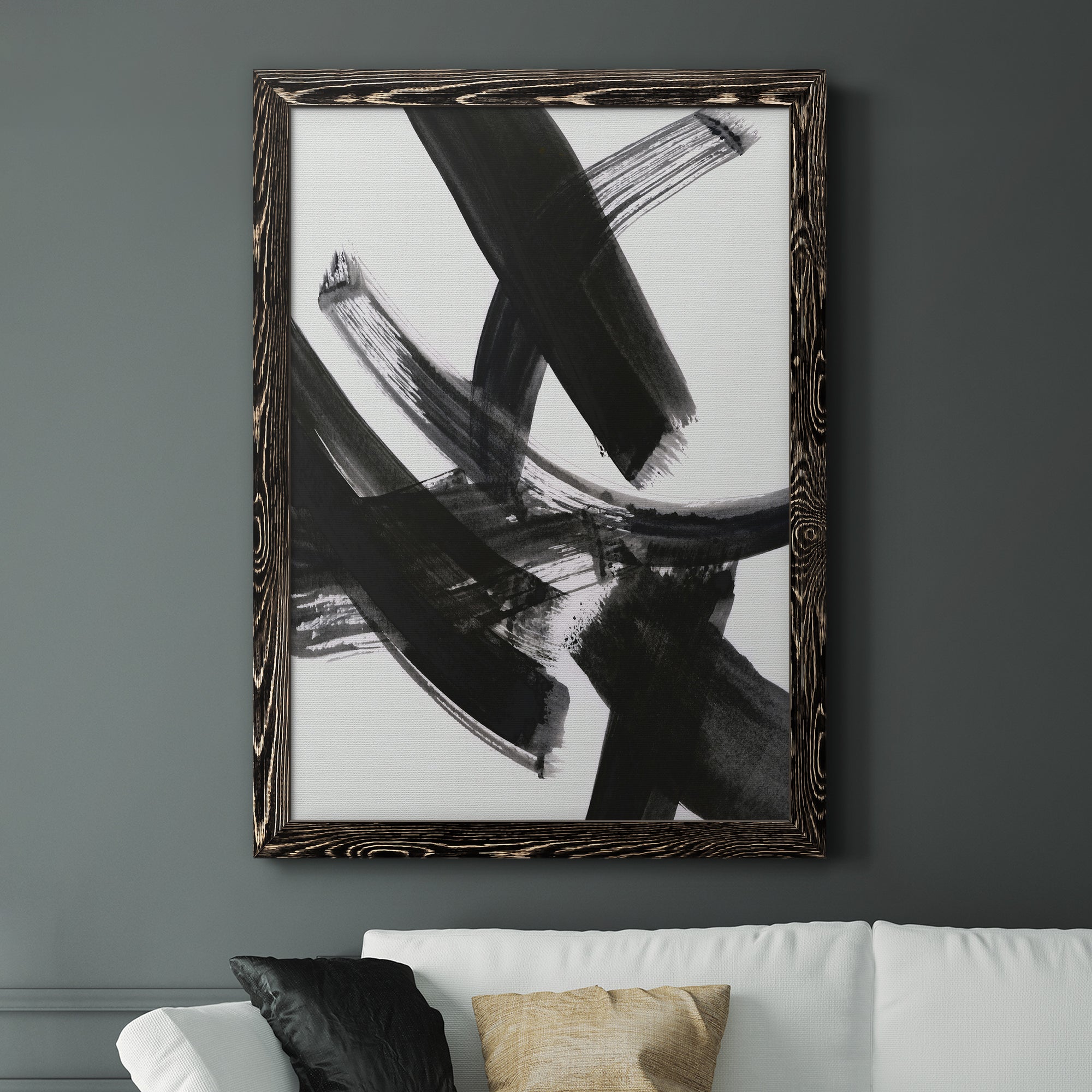 Black Magic I - Premium Canvas Framed in Barnwood - Ready to Hang
