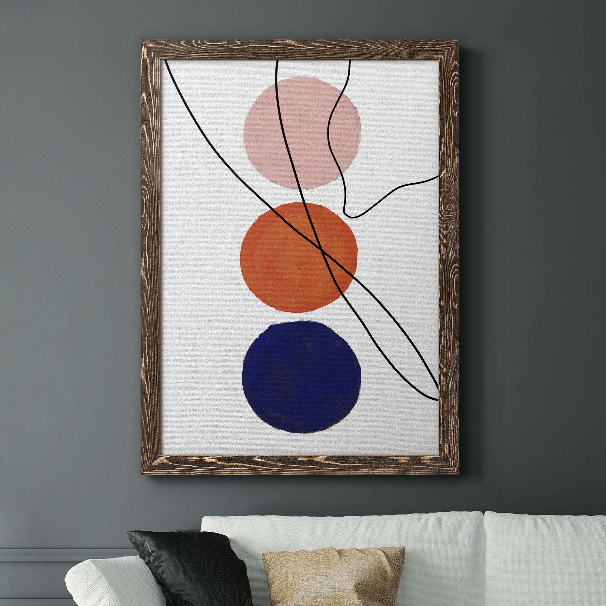 Millenium Geo Abstract - Premium Canvas Framed in Barnwood - Ready to Hang
