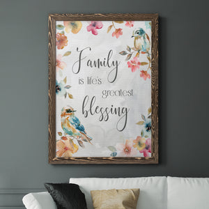 Spring Bird Blessing - Premium Canvas Framed in Barnwood - Ready to Hang