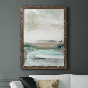 Summer Teal I - Premium Canvas Framed in Barnwood - Ready to Hang