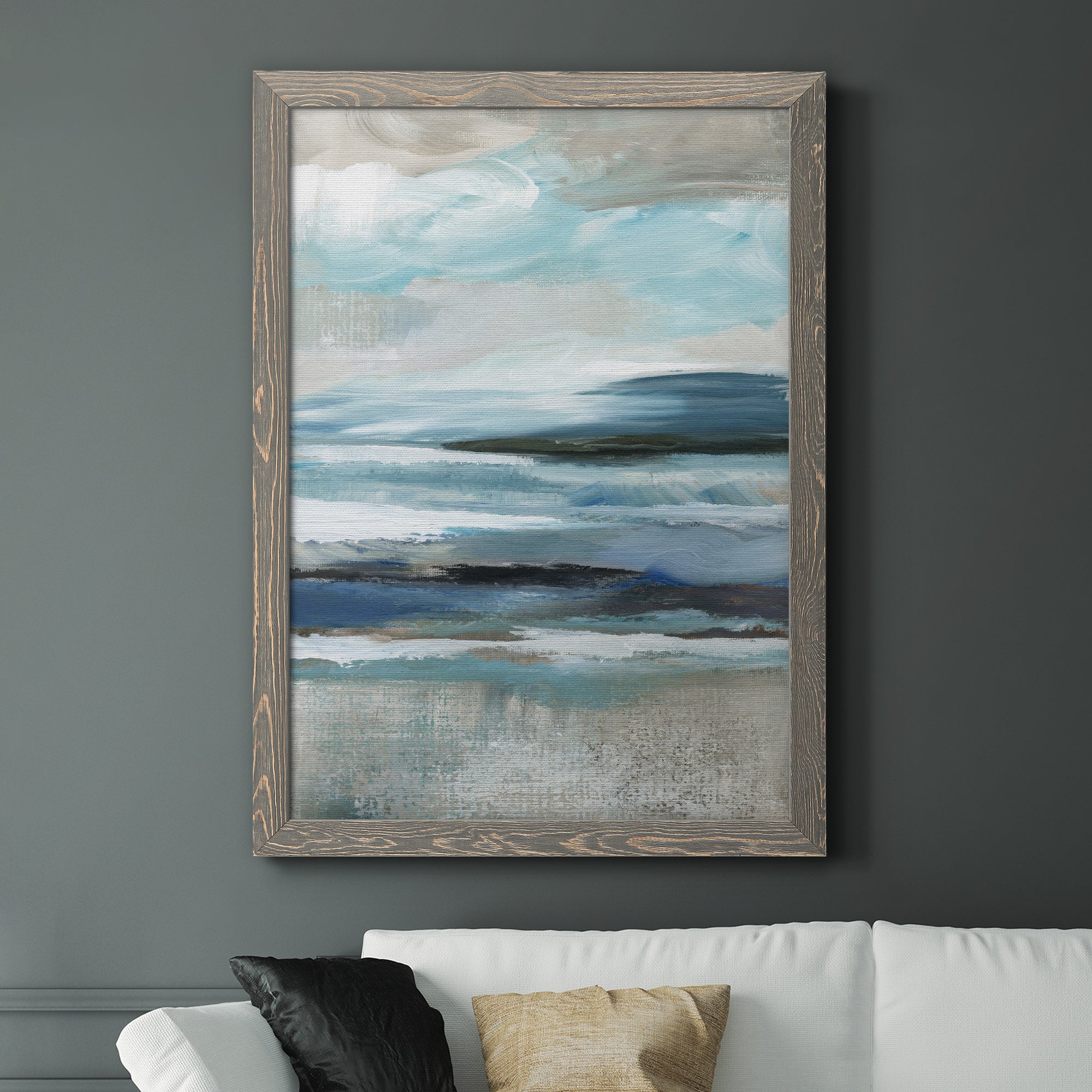 Distant Drama II - Premium Canvas Framed in Barnwood - Ready to Hang