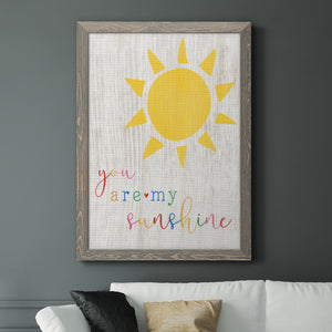 You are my Sunshine - Premium Canvas Framed in Barnwood - Ready to Hang