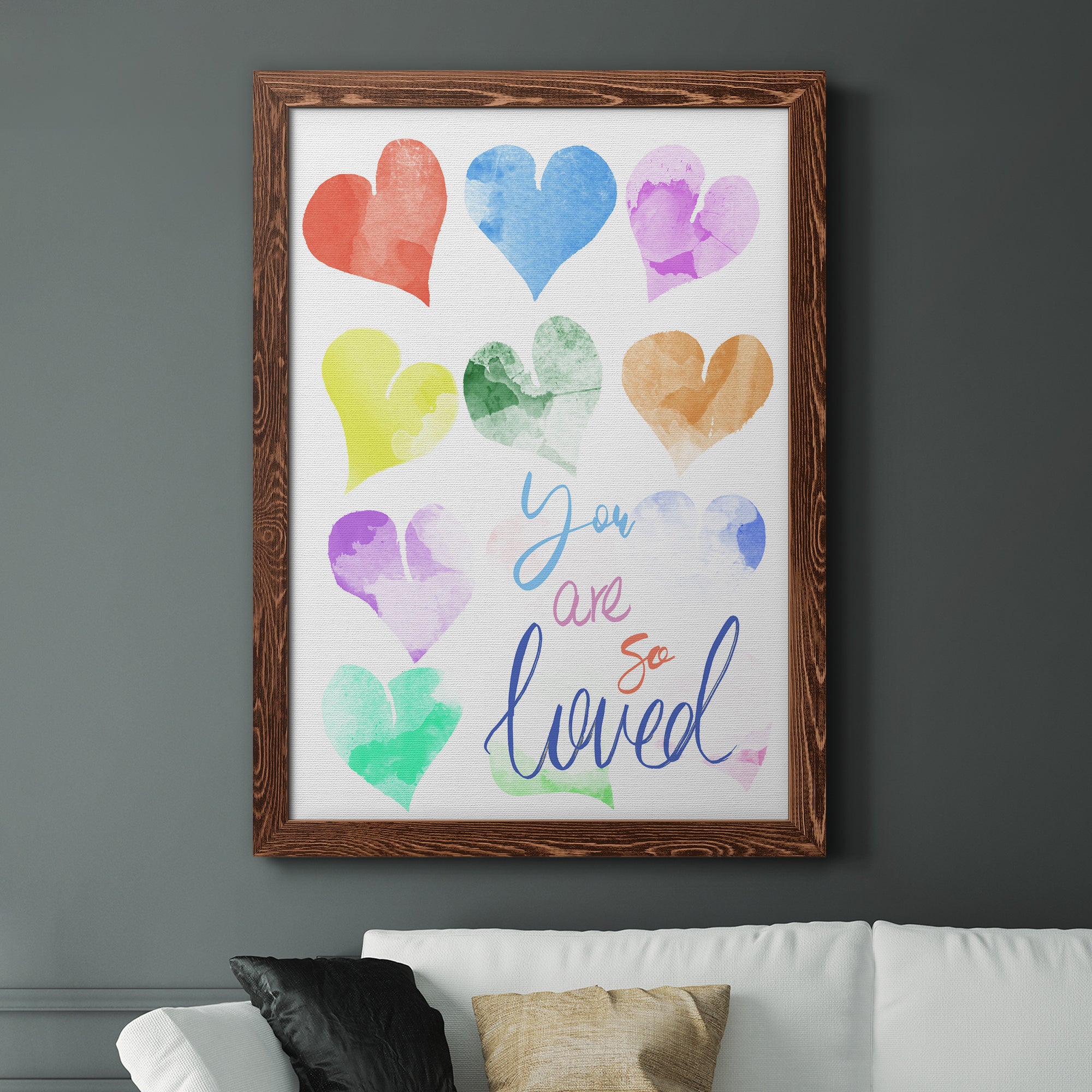 You Are So Loved - Premium Canvas Framed in Barnwood - Ready to Hang