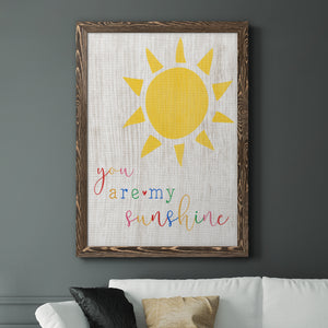 You are my Sunshine - Premium Canvas Framed in Barnwood - Ready to Hang