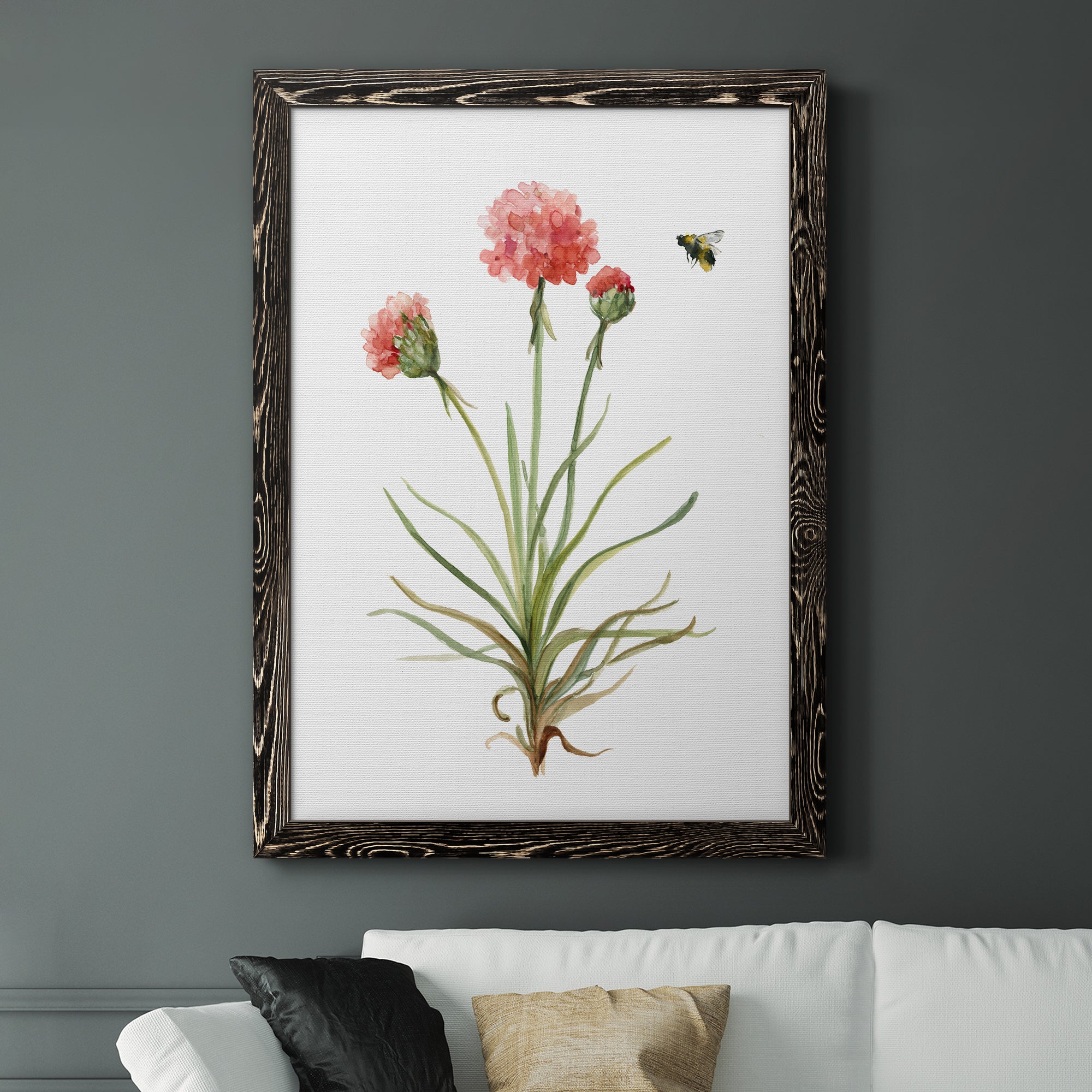 Wildflower Botanical III - Premium Canvas Framed in Barnwood - Ready to Hang