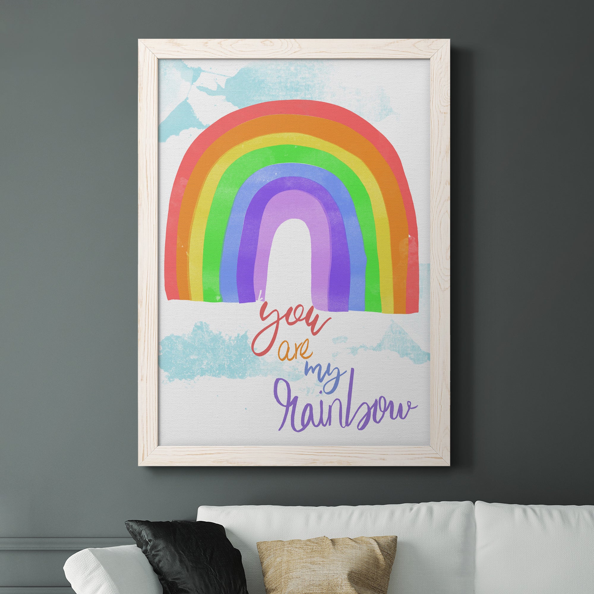 You Are My Rainbow - Premium Canvas Framed in Barnwood - Ready to Hang