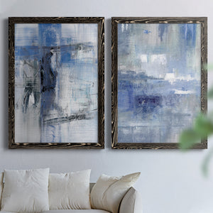 Reflections in Indigo- Premium Framed Canvas in Barnwood - Ready to Hang