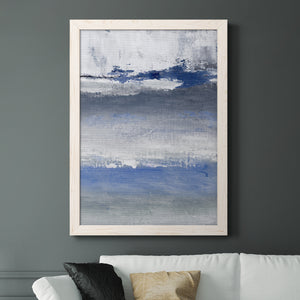 Soft Solace Indigo - Premium Canvas Framed in Barnwood - Ready to Hang