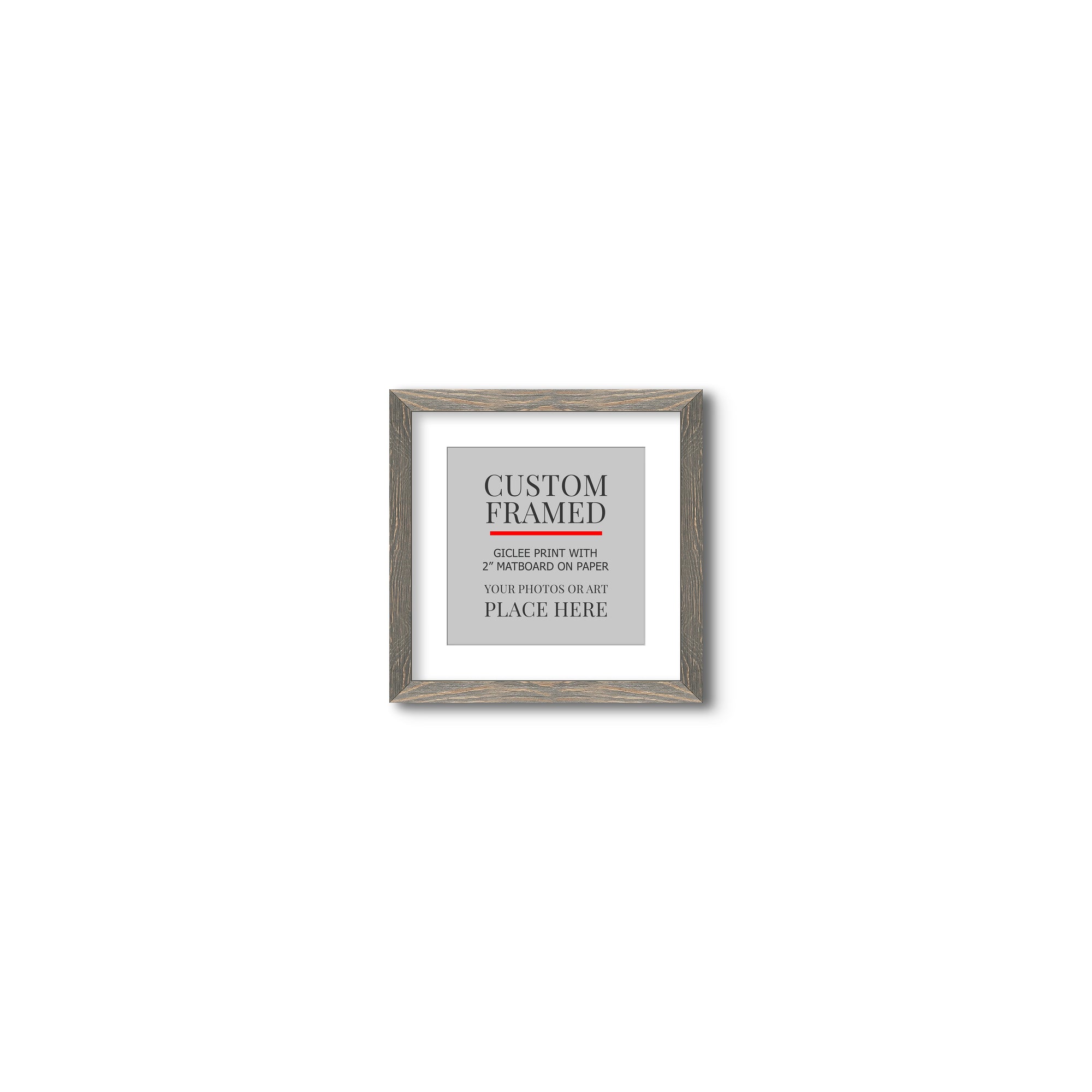 Square Custom Rustic Frames - Gallery Wrapped Canvas or Prints