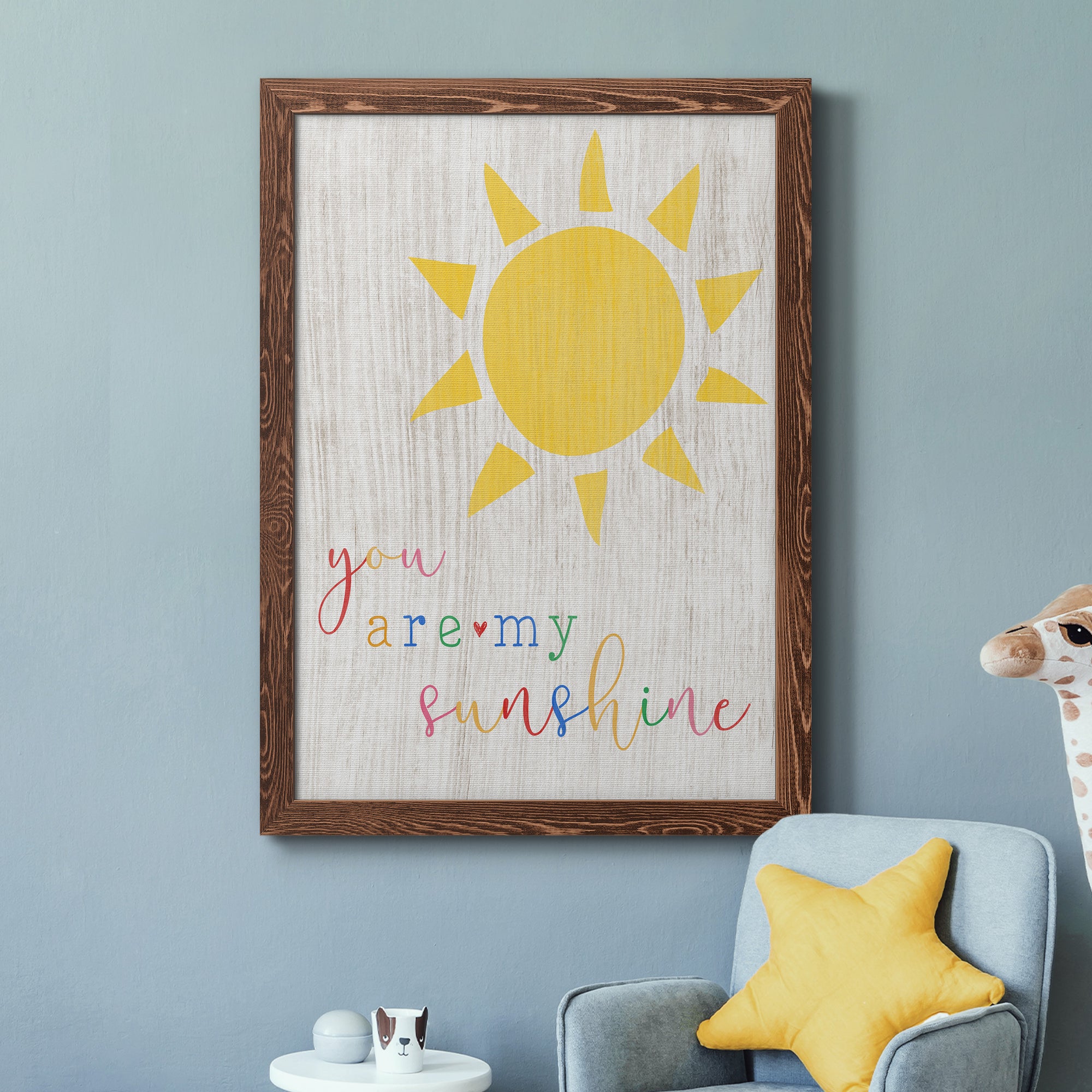 You are my Sunshine - Premium Canvas Framed in Barnwood - Ready to Hang