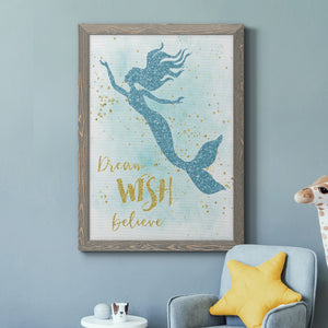 Dream Wish Believe - Premium Canvas Framed in Barnwood - Ready to Hang