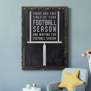 Football Season - Premium Canvas Framed in Barnwood - Ready to Hang