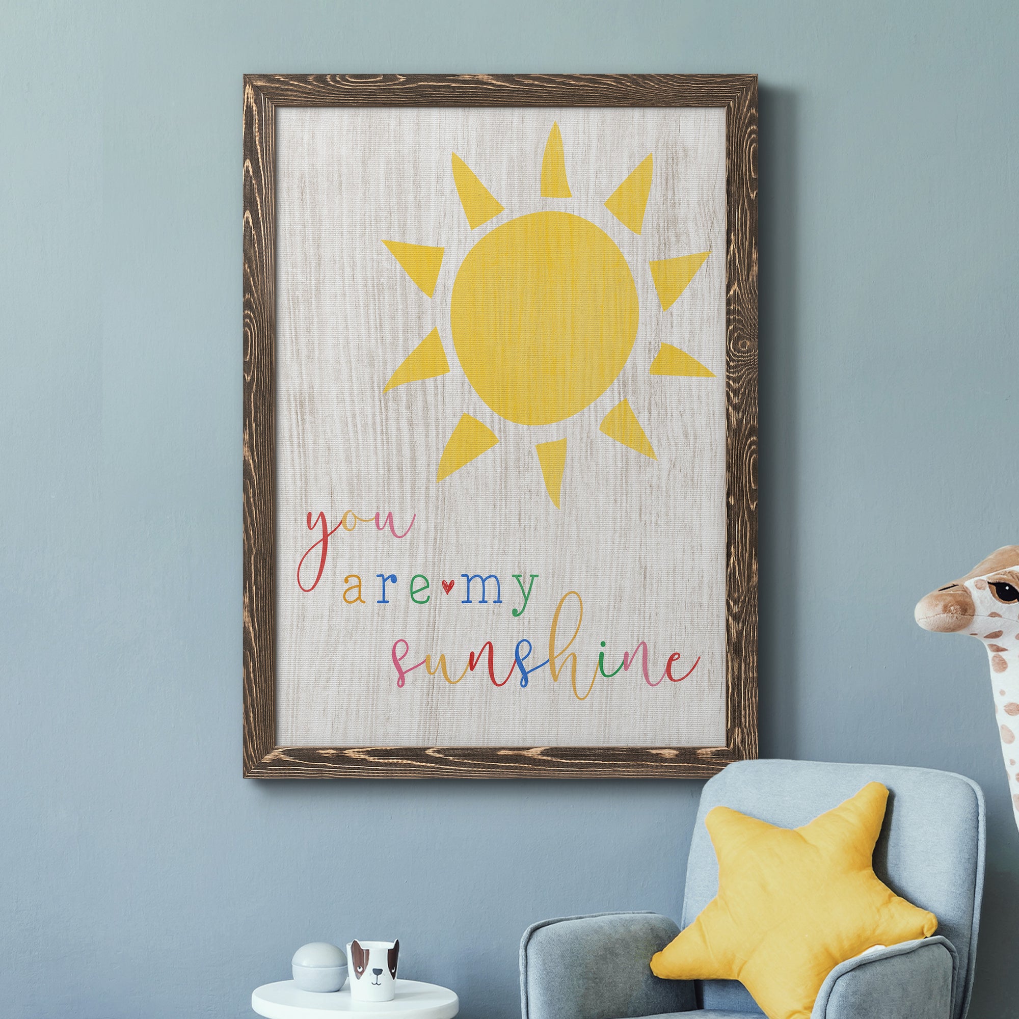 You are my Sunshine - Premium Canvas Framed in Barnwood - Ready to Hang