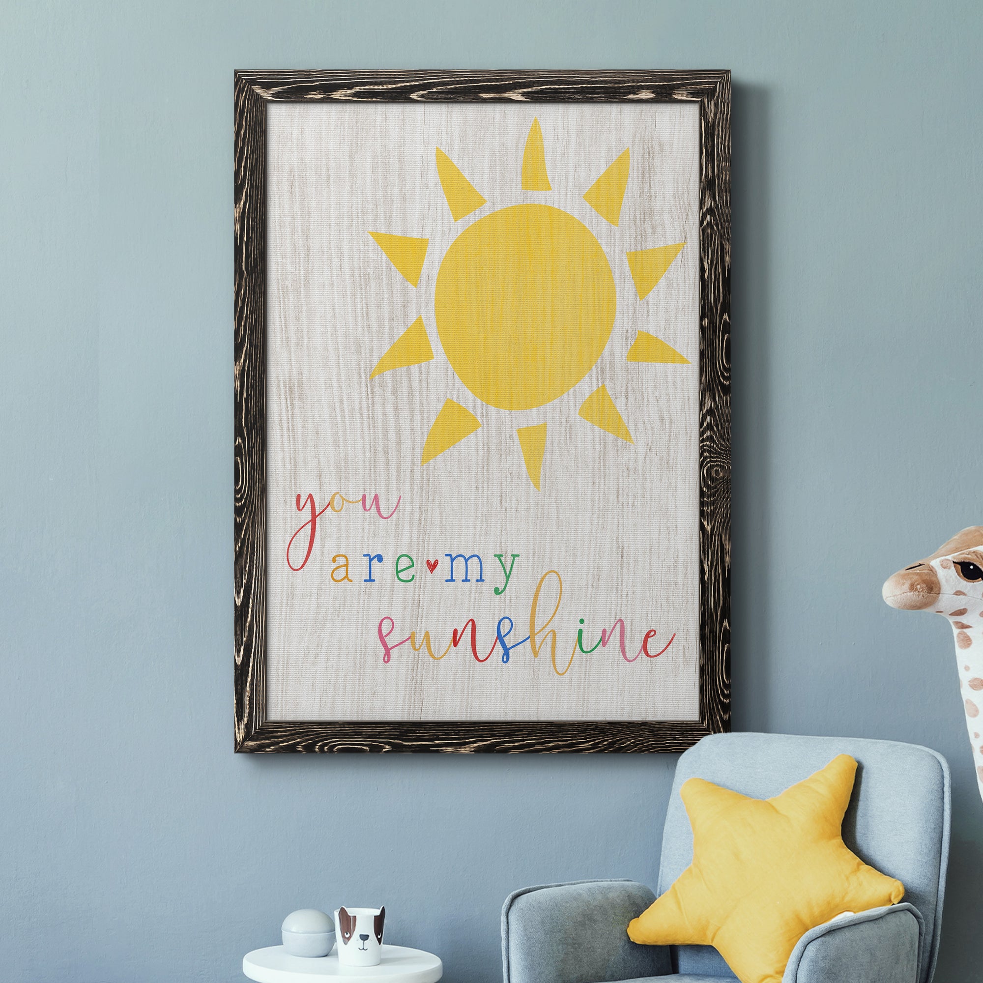 You are my Sunshine - Premium Canvas Framed in Barnwood - Ready to Hang