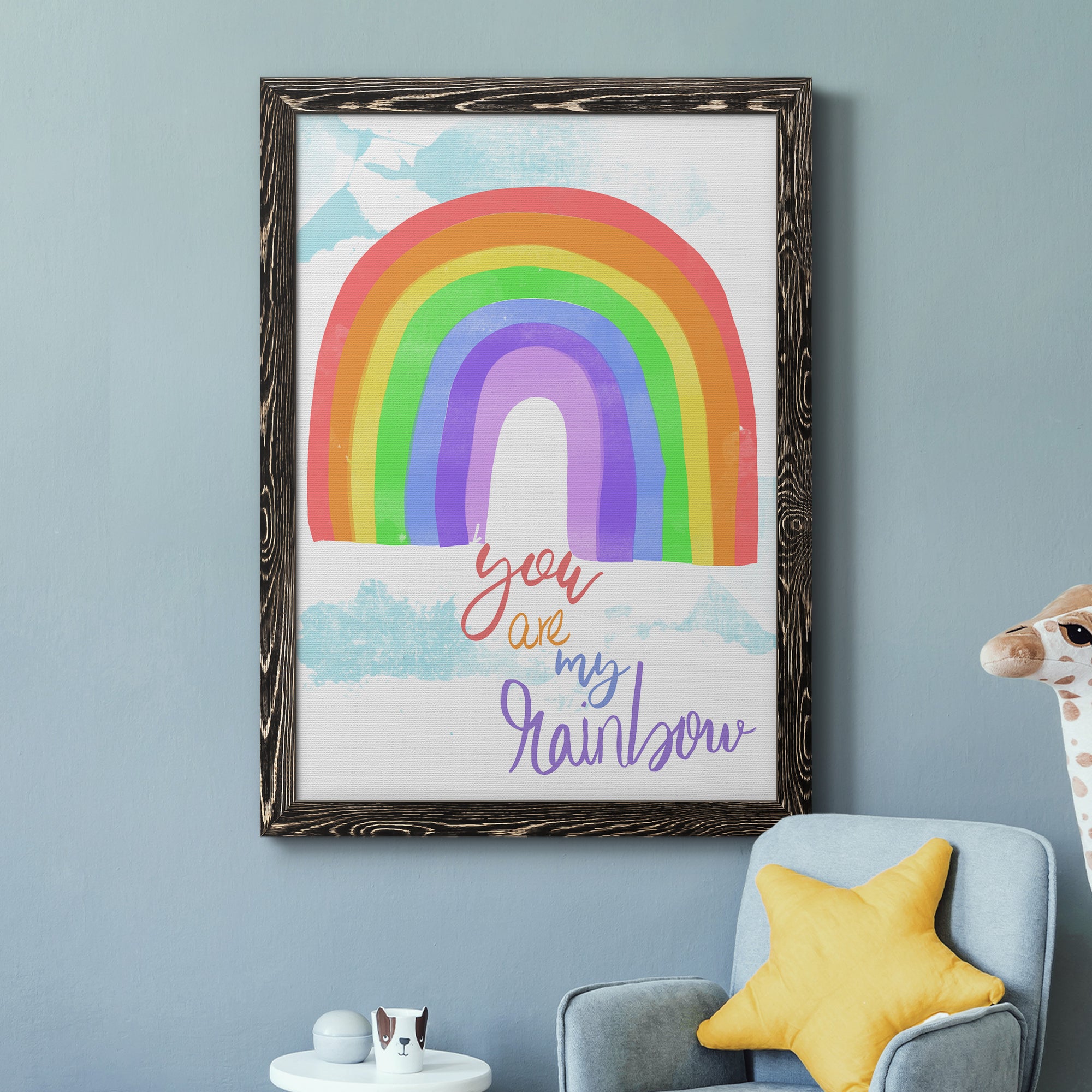 You Are My Rainbow - Premium Canvas Framed in Barnwood - Ready to Hang