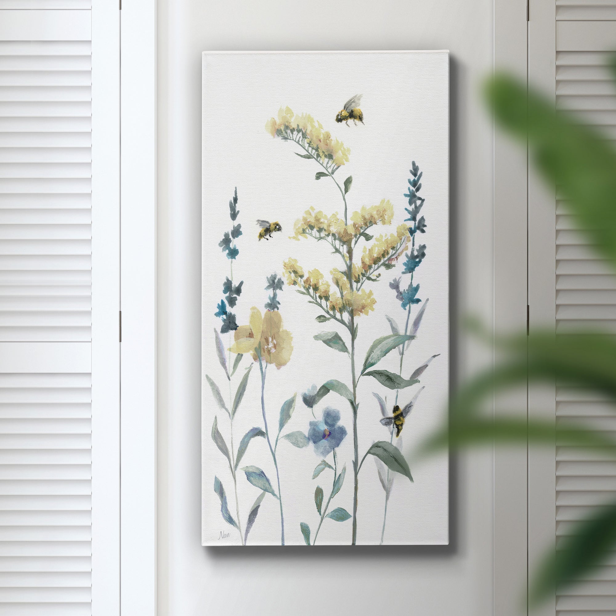 Bumble Bee Garden II - Premium Gallery Wrapped Canvas - Ready to Hang