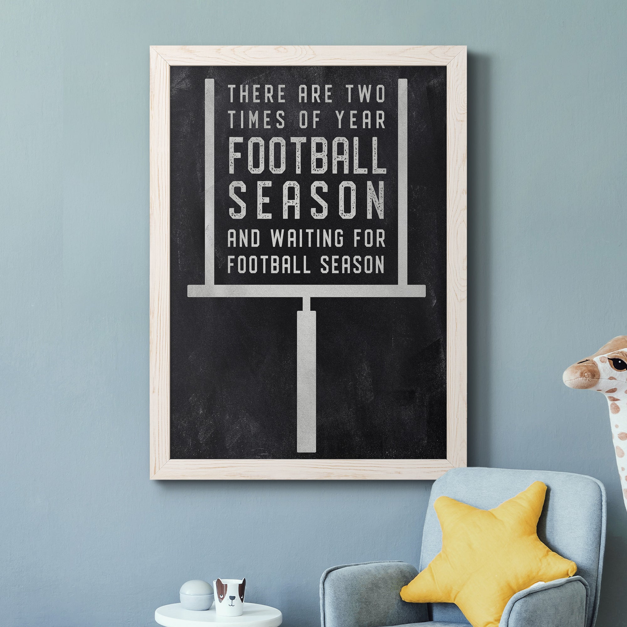 Football Season - Premium Canvas Framed in Barnwood - Ready to Hang