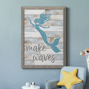Make Waves - Premium Canvas Framed in Barnwood - Ready to Hang