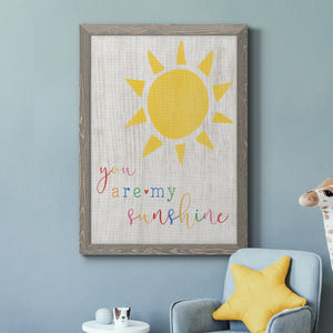 You are my Sunshine - Premium Canvas Framed in Barnwood - Ready to Hang