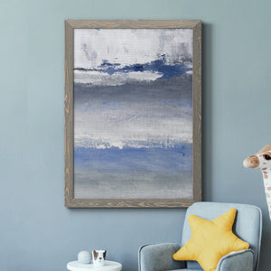 Soft Solace Indigo - Premium Canvas Framed in Barnwood - Ready to Hang