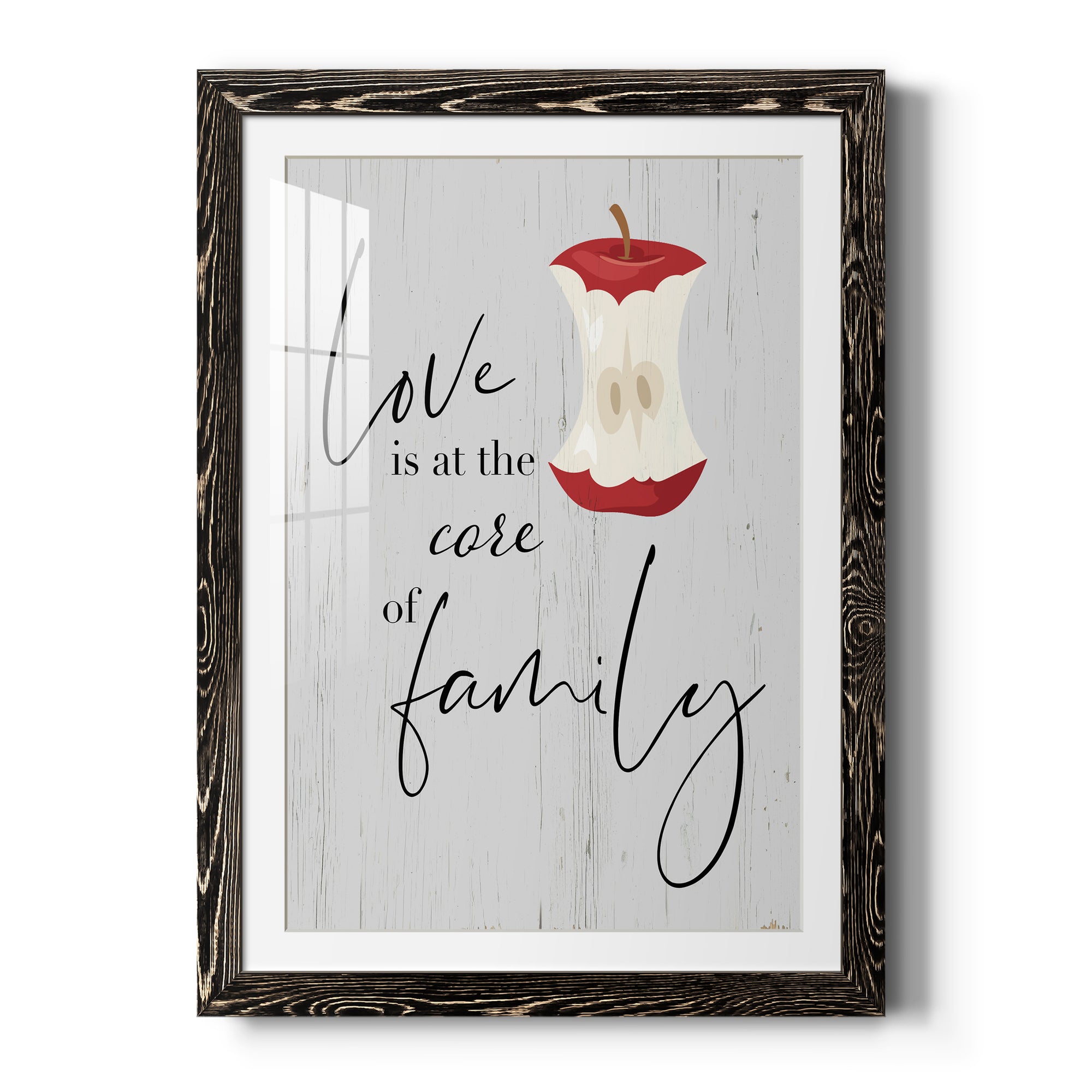 Core of Family - Premium Framed Print - Distressed Barnwood Frame - Ready to Hang