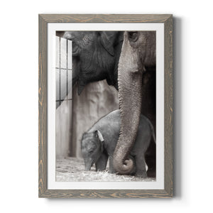 Family Moment - Barnwood Framed Art Print