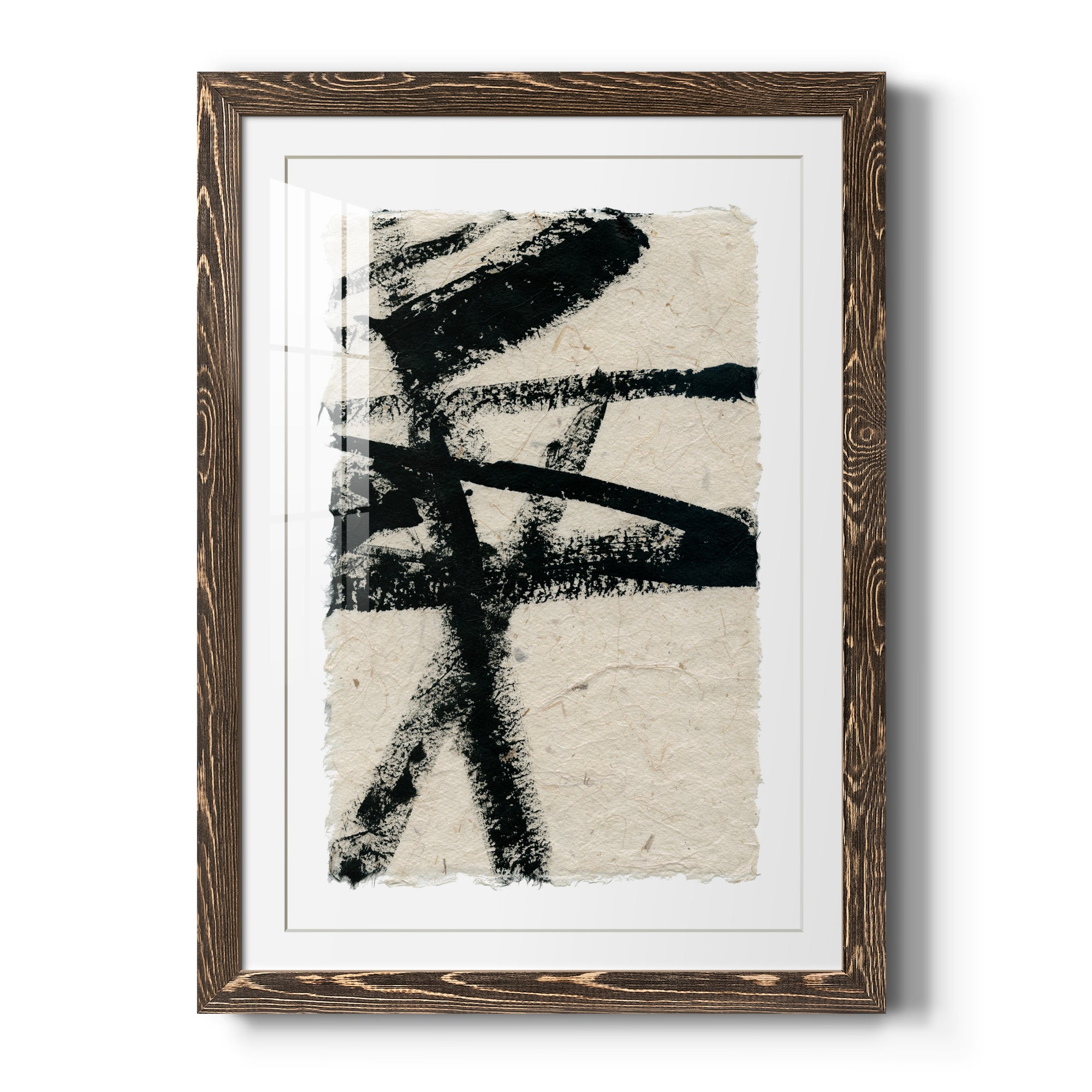 Lines Crossed III - Premium Framed Print - Distressed Barnwood Frame - Ready to Hang