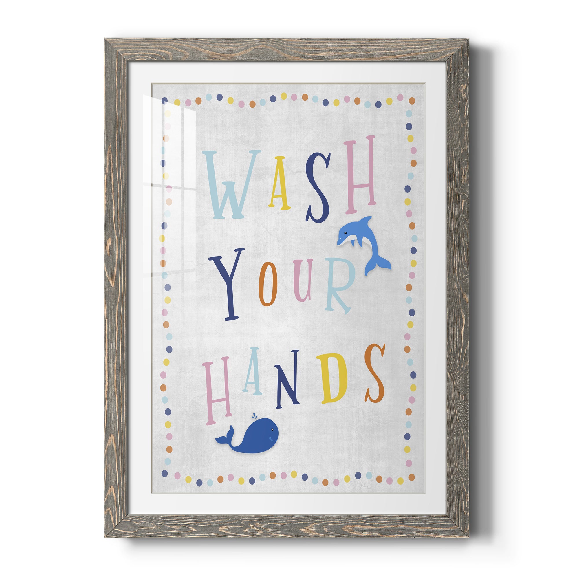 Wash Your Hands - Premium Framed Print - Distressed Barnwood Frame - Ready to Hang