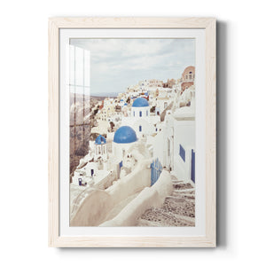 Santorini - Premium Framed Print - Distressed Barnwood Frame - Ready to Hang
