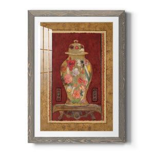Romantic Urn I - Barnwood Framed Art Print