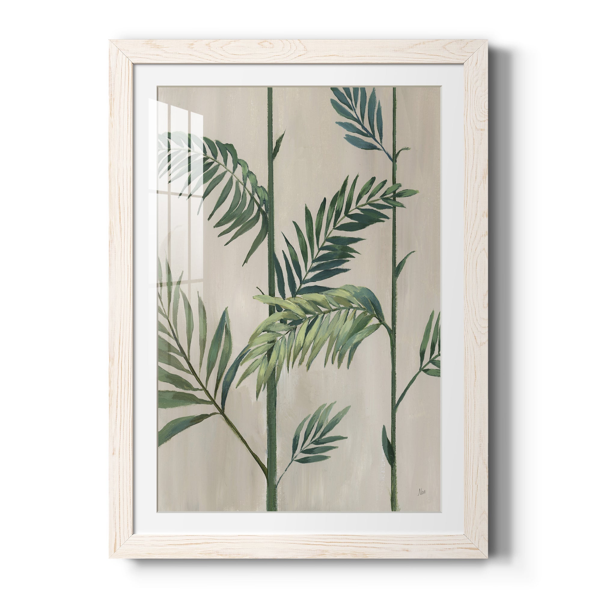 Modern Fronds II - Barnwood Framed Art Print