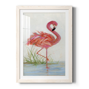 Flamingo I - Barnwood Framed Art Print