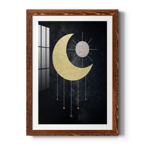 Jeweled Moon - Premium Framed Print - Distressed Barnwood Frame - Ready to Hang