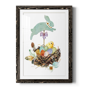 Bunny Hop - Barnwood Framed Art Print