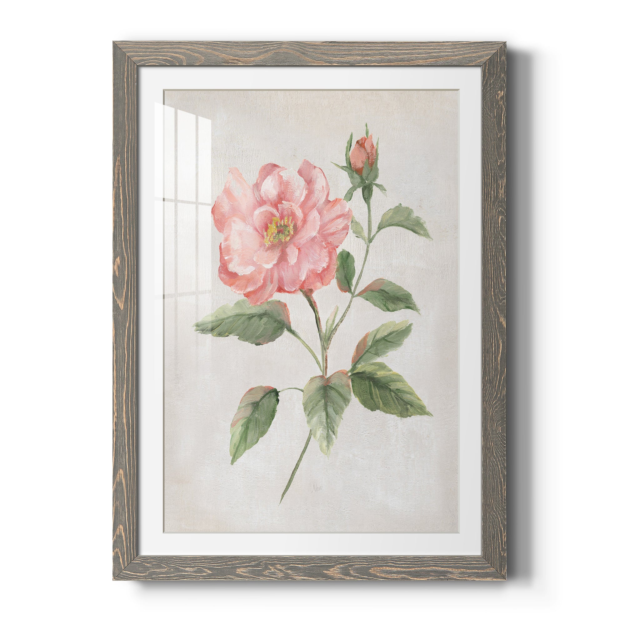 Grandiflora II - Barnwood Framed Art Print