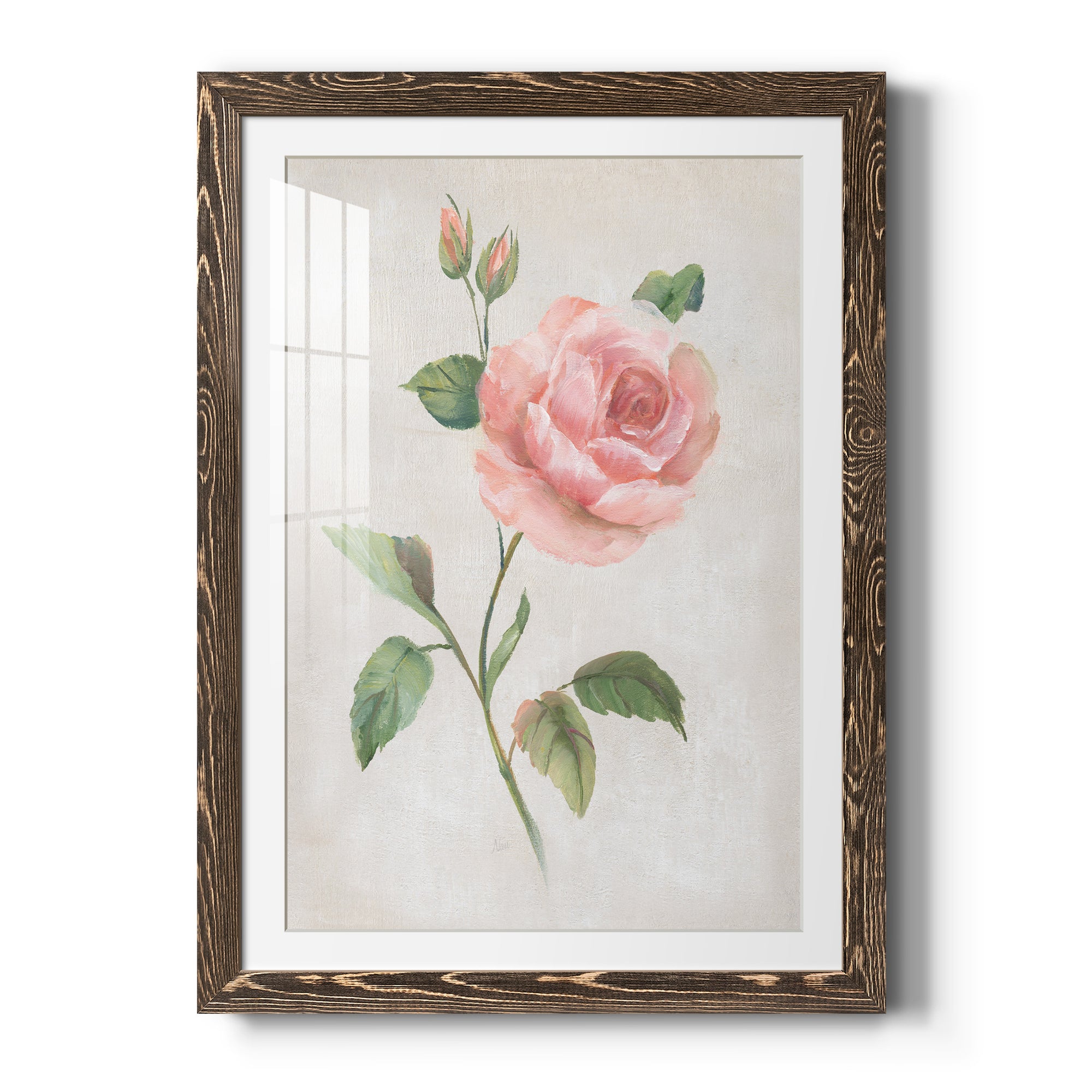 Grandiflora I - Barnwood Framed Art Print