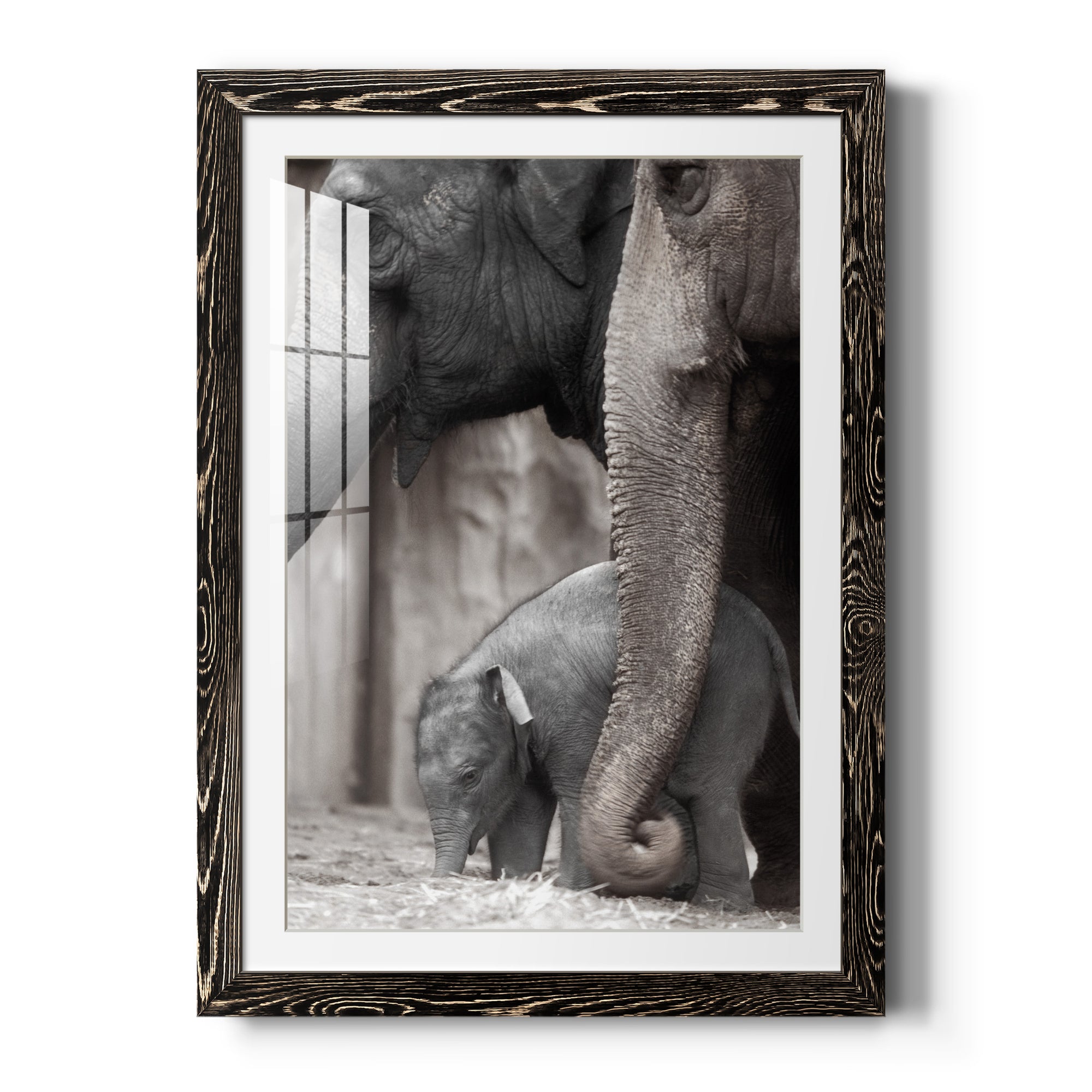 Family Moment - Barnwood Framed Art Print