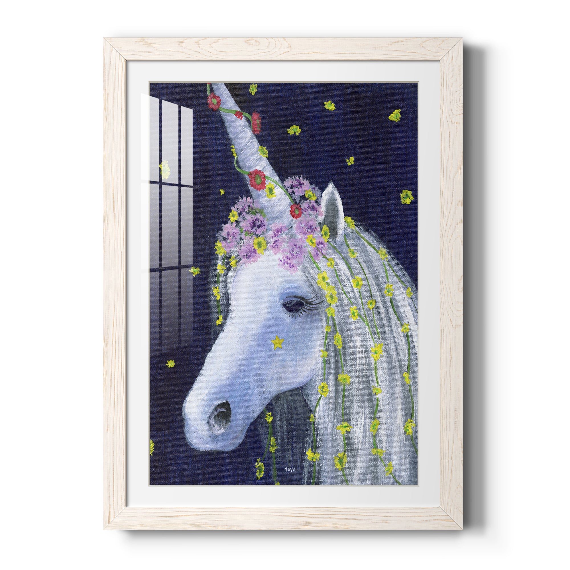 Unicorn IV - Premium Framed Print - Distressed Barnwood Frame - Ready to Hang