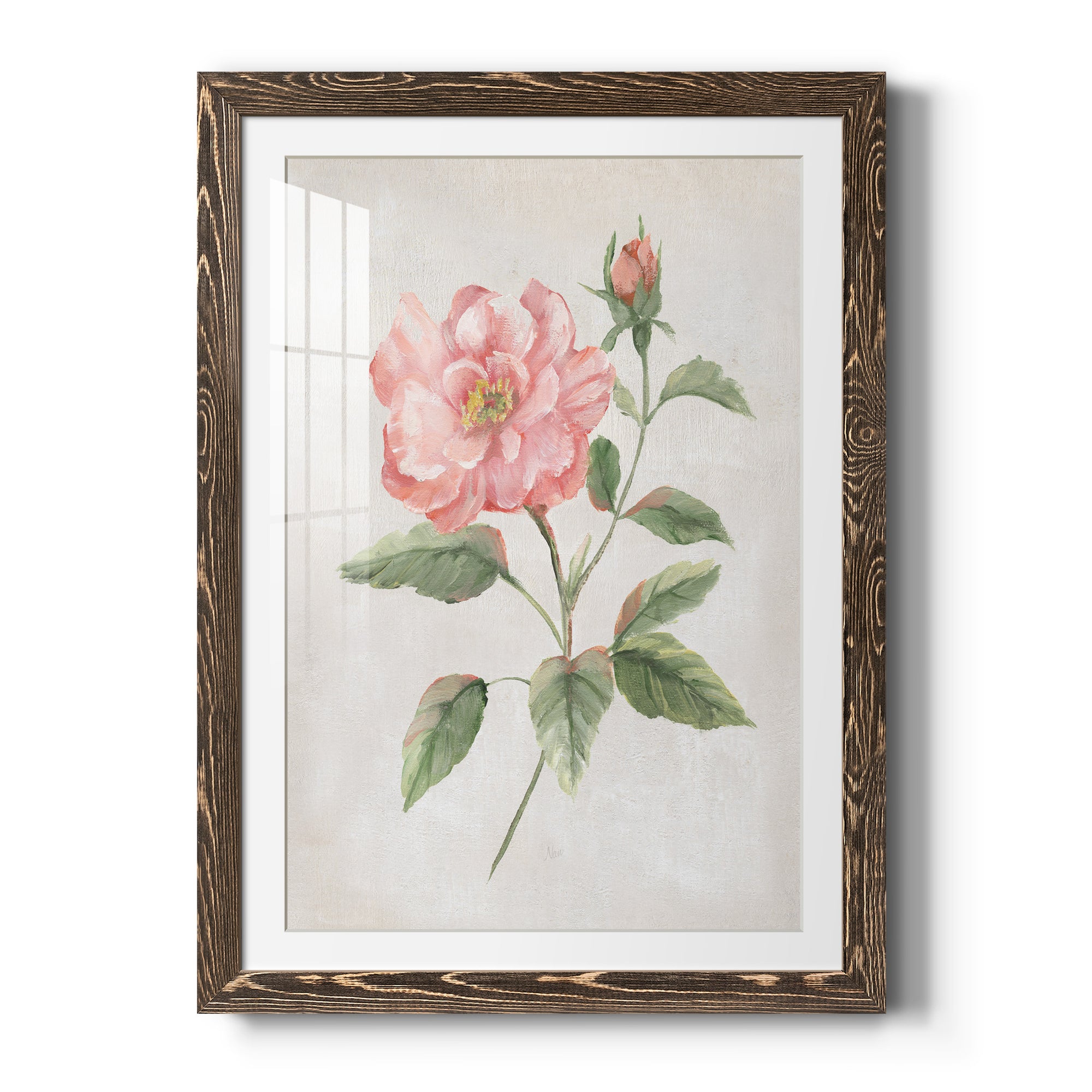 Grandiflora II - Barnwood Framed Art Print
