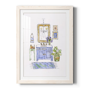 Sketchy Bath II - Premium Framed Print - Distressed Barnwood Frame - Ready to Hang