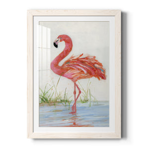 Flamingo II - Barnwood Framed Art Print