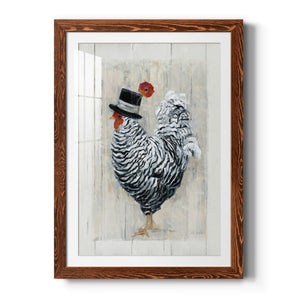 Sunday Best Rooster - Barnwood Framed Art Print