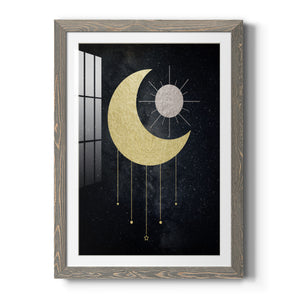 Jeweled Moon - Premium Framed Print - Distressed Barnwood Frame - Ready to Hang