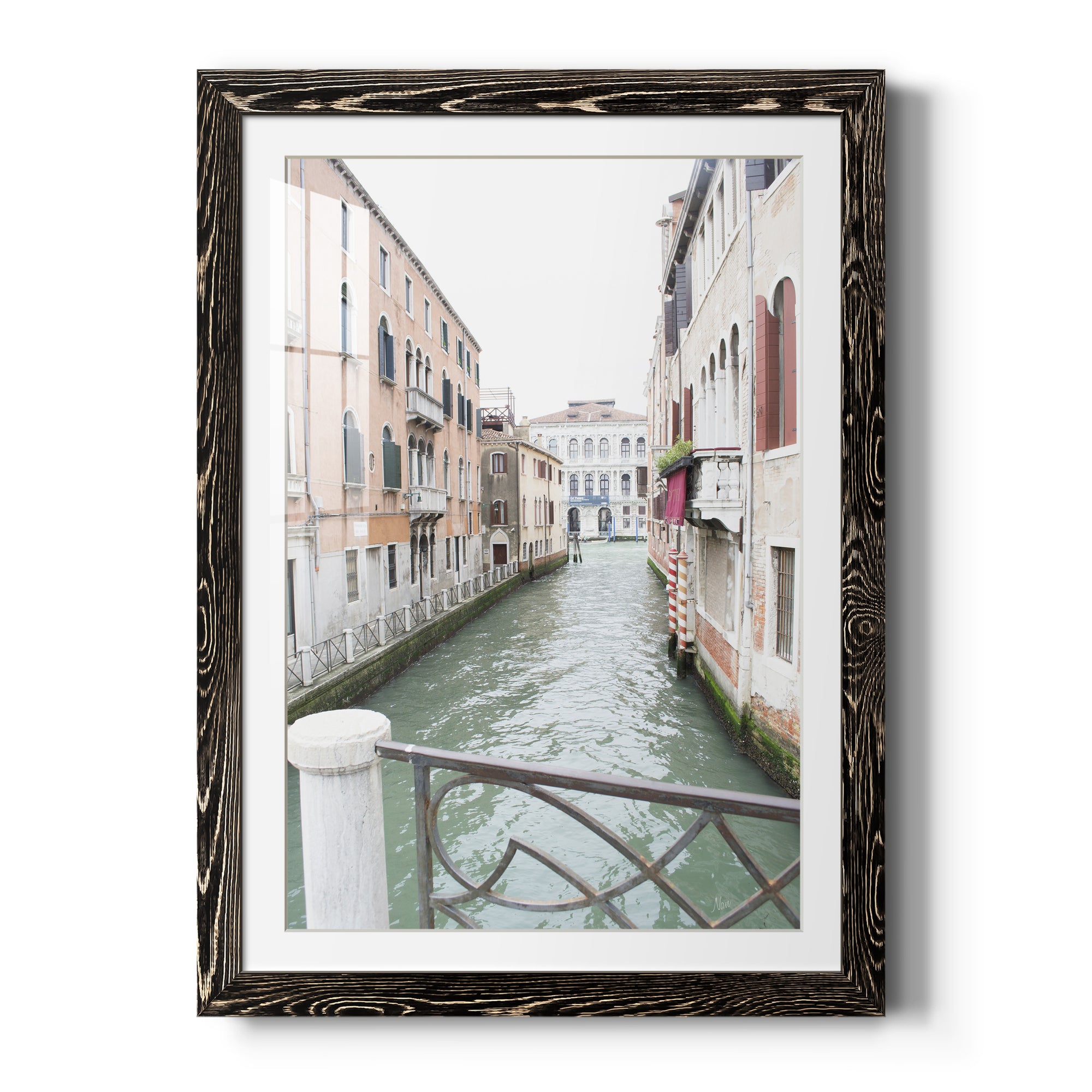 Venice Canal I - Premium Framed Print - Distressed Barnwood Frame - Ready to Hang